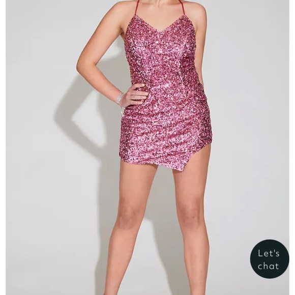 Jules & Cleo Brand New Pink Sequin Dress - 4 - Picture 2 of 6